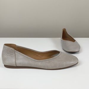 Lucky Brand Alanya Taupe Leather Flats Size 10
